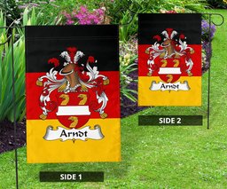 ScotsTee Shop Germans Arndt Coat of Arms on Germany Flag Garden Flag/ House Flag