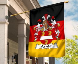 ScotsTee Shop Germans Arndt Coat of Arms on Germany Flag Garden Flag/ House Flag