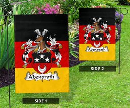 ScotsTee Shop Germans Abendroth Coat of Arms on Germany Flag Garden Flag/ House Flag