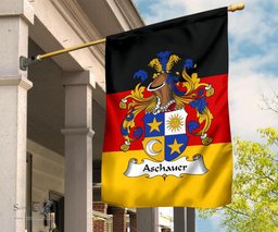 ScotsTee Shop Germans Aschauer Coat of Arms on Germany Flag Garden Flag/ House Flag