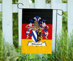 ScotsTee Shop Germans Altendorf Coat of Arms on Germany Flag Garden Flag/ House Flag