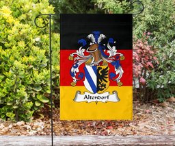 ScotsTee Shop Germans Altendorf Coat of Arms on Germany Flag Garden Flag/ House Flag