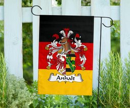 ScotsTee Shop Germans Anhalt Coat of Arms on Germany Flag Garden Flag/ House Flag