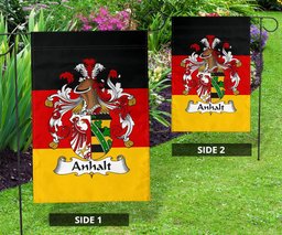ScotsTee Shop Germans Anhalt Coat of Arms on Germany Flag Garden Flag/ House Flag