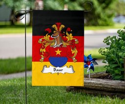 ScotsTee Shop Germans Baur Coat of Arms on Germany Flag Garden Flag/ House Flag