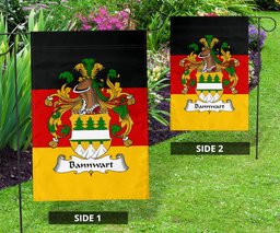 ScotsTee Shop Germans Bannwart Coat of Arms on Germany Flag Garden Flag/ House Flag