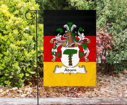ScotsTee Shop Germans Adam Coat of Arms on Germany Flag Garden Flag/ House Flag