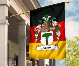 ScotsTee Shop Germans Adam Coat of Arms on Germany Flag Garden Flag/ House Flag