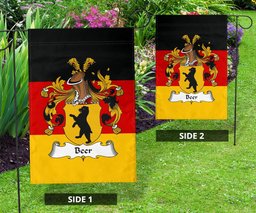 ScotsTee Shop Germans Beer Coat of Arms on Germany Flag Garden Flag/ House Flag
