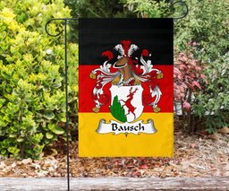 ScotsTee Shop Germans Bausch Coat of Arms on Germany Flag Garden Flag/ House Flag