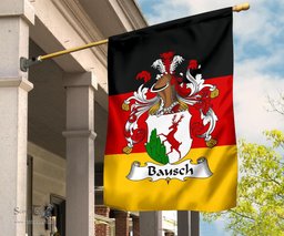 ScotsTee Shop Germans Bausch Coat of Arms on Germany Flag Garden Flag/ House Flag
