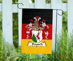 ScotsTee Shop Germans Bausch Coat of Arms on Germany Flag Garden Flag/ House Flag