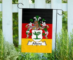 ScotsTee Shop Germans Albers Coat of Arms on Germany Flag Garden Flag/ House Flag