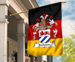 ScotsTee Shop Germans Bechstein Coat of Arms on Germany Flag Garden Flag/ House Flag
