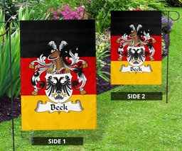 ScotsTee Shop Germans Beck Coat of Arms on Germany Flag Garden Flag/ House Flag