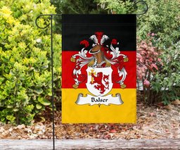 ScotsTee Shop Germans Balser Coat of Arms on Germany Flag Garden Flag/ House Flag