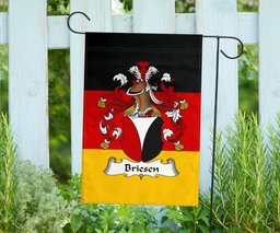 ScotsTee Shop Germans Briesen Coat of Arms on Germany Flag Garden Flag/ House Flag