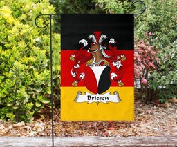 ScotsTee Shop Germans Briesen Coat of Arms on Germany Flag Garden Flag/ House Flag