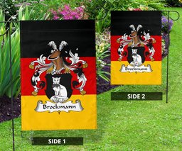 ScotsTee Shop Germans Brockmann Coat of Arms on Germany Flag Garden Flag/ House Flag