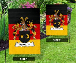 ScotsTee Shop Germans Bambach Coat of Arms on Germany Flag Garden Flag/ House Flag