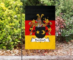 ScotsTee Shop Germans Bambach Coat of Arms on Germany Flag Garden Flag/ House Flag