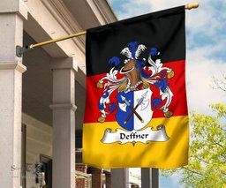 ScotsTee Shop Germans Deffner Coat of Arms on Germany Flag Garden Flag/ House Flag
