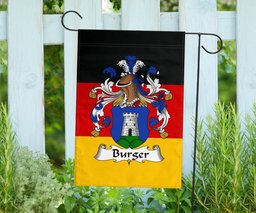 ScotsTee Shop Germans Burger Coat of Arms on Germany Flag Garden Flag/ House Flag