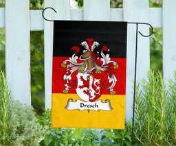 ScotsTee Shop Germans Dresch Coat of Arms on Germany Flag Garden Flag/ House Flag