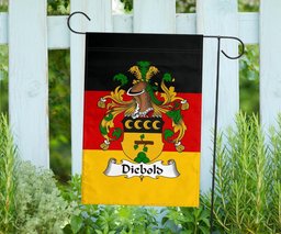 ScotsTee Shop Germans Diebold Coat of Arms on Germany Flag Garden Flag/ House Flag