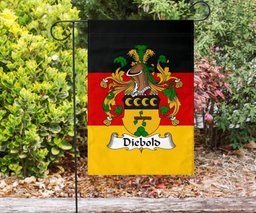 ScotsTee Shop Germans Diebold Coat of Arms on Germany Flag Garden Flag/ House Flag