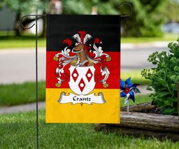 ScotsTee Shop Germans Crantz Coat of Arms on Germany Flag Garden Flag/ House Flag