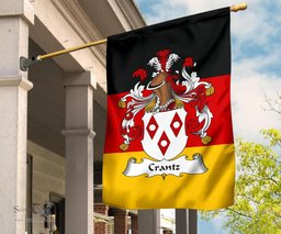 ScotsTee Shop Germans Crantz Coat of Arms on Germany Flag Garden Flag/ House Flag