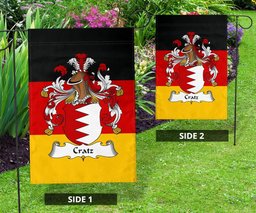 ScotsTee Shop Germans Cratz Coat of Arms on Germany Flag Garden Flag/ House Flag