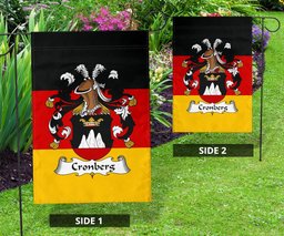 ScotsTee Shop Germans Cronberg Coat of Arms on Germany Flag Garden Flag/ House Flag