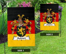 ScotsTee Shop Germans Astner Coat of Arms on Germany Flag Garden Flag/ House Flag