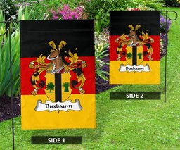 ScotsTee Shop Germans Buxbaum Coat of Arms on Germany Flag Garden Flag/ House Flag