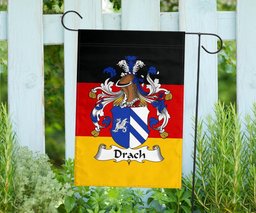 ScotsTee Shop Germans Drach Coat of Arms on Germany Flag Garden Flag/ House Flag