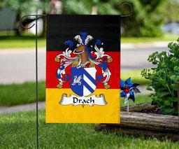ScotsTee Shop Germans Drach Coat of Arms on Germany Flag Garden Flag/ House Flag