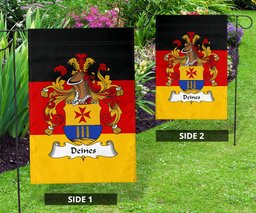 ScotsTee Shop Germans Deines Coat of Arms on Germany Flag Garden Flag/ House Flag