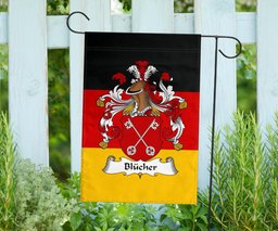 ScotsTee Shop Germans Blucher Coat of Arms on Germany Flag Garden Flag/ House Flag