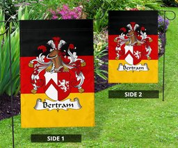 ScotsTee Shop Germans Bertram Coat of Arms on Germany Flag Garden Flag/ House Flag