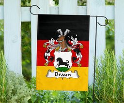ScotsTee Shop Germans Braun Coat of Arms on Germany Flag Garden Flag/ House Flag