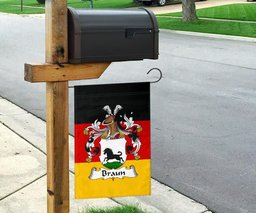 ScotsTee Shop Germans Braun Coat of Arms on Germany Flag Garden Flag/ House Flag