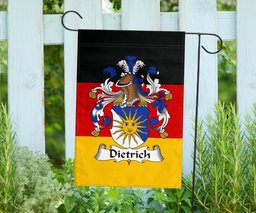 ScotsTee Shop Germans Dietrich Coat of Arms on Germany Flag Garden Flag/ House Flag