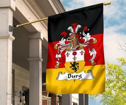 ScotsTee Shop Germans Burg Coat of Arms on Germany Flag Garden Flag/ House Flag