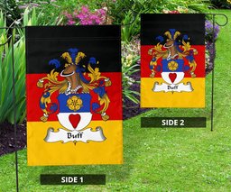 ScotsTee Shop Germans Buff Coat of Arms on Germany Flag Garden Flag/ House Flag
