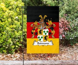 ScotsTee Shop Germans Bodmann Coat of Arms on Germany Flag Garden Flag/ House Flag