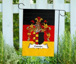 ScotsTee Shop Germans Campe Coat of Arms on Germany Flag Garden Flag/ House Flag
