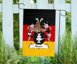 ScotsTee Shop Germans Besser Coat of Arms on Germany Flag Garden Flag/ House Flag
