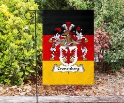 ScotsTee Shop Germans Cronenberg Coat of Arms on Germany Flag Garden Flag/ House Flag